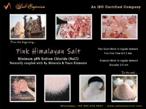 Himalayan Pink Salt Minimum 98% NaCl.